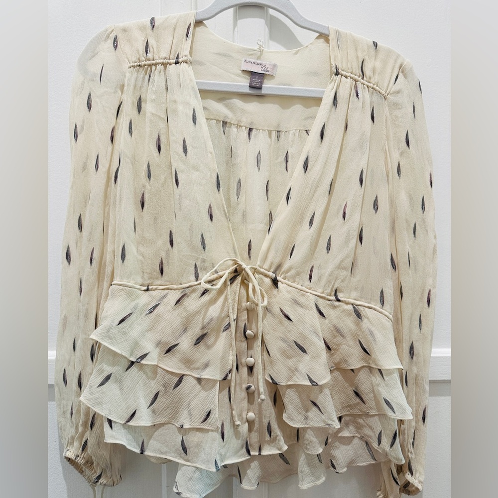 BEAUTIFUL BLOUSE SHEER COWGIRL GYPSY BOHO